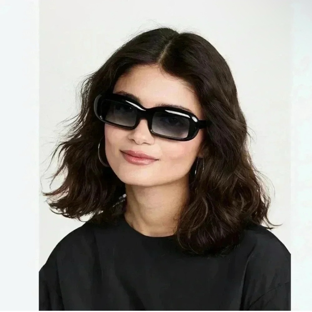 Cult Gaia Black Terra Sunglasses
